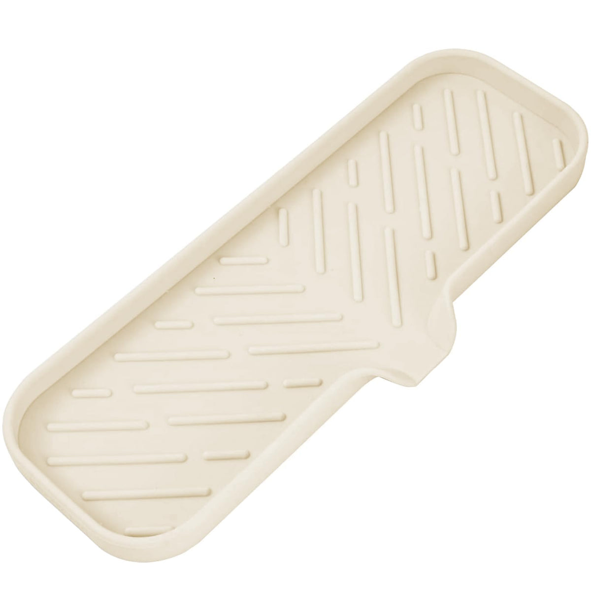 MicoYang Silicone Soap Dish with Drain Spout, Self-Draining Sink Organizer Tray for Bathroom and Kitchen, Sponges, Dispensers and Soap Holder, Non-Slip and Dishwasher Safe, Grey (Compact, 4.9"×3.2")