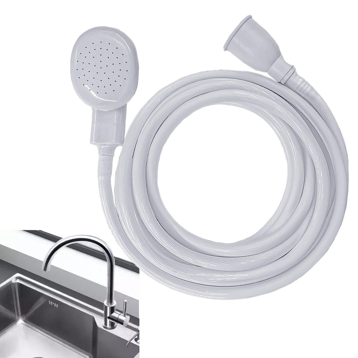 9.84FT Sink Spray Hose,Portable Rubber Sink Hose Sprayer for Bathing Pet
