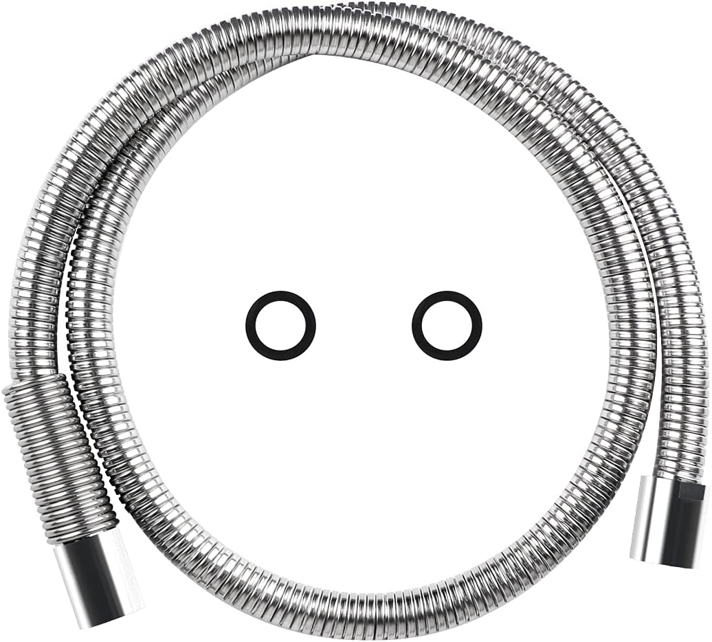 60 Inch Commercial Pre Rinse Sprayer Hose 1.42 GPM Pre Rinse Faucet Hose for Kitchen Sink Faucet, Flexible Stainless Commercial Kitchen Dish Spray Hose Replacement Kit