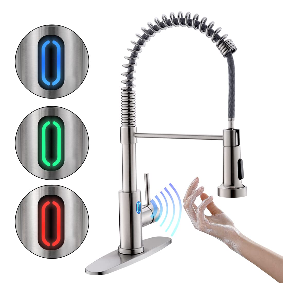Kitchen Faucet with Pull Down Sprayer Brushed Nickel