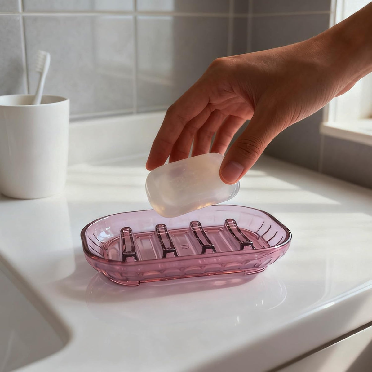Soap Dish for Bar Soap, 2 Pack Bathroom Soap Dishes Soap Tray