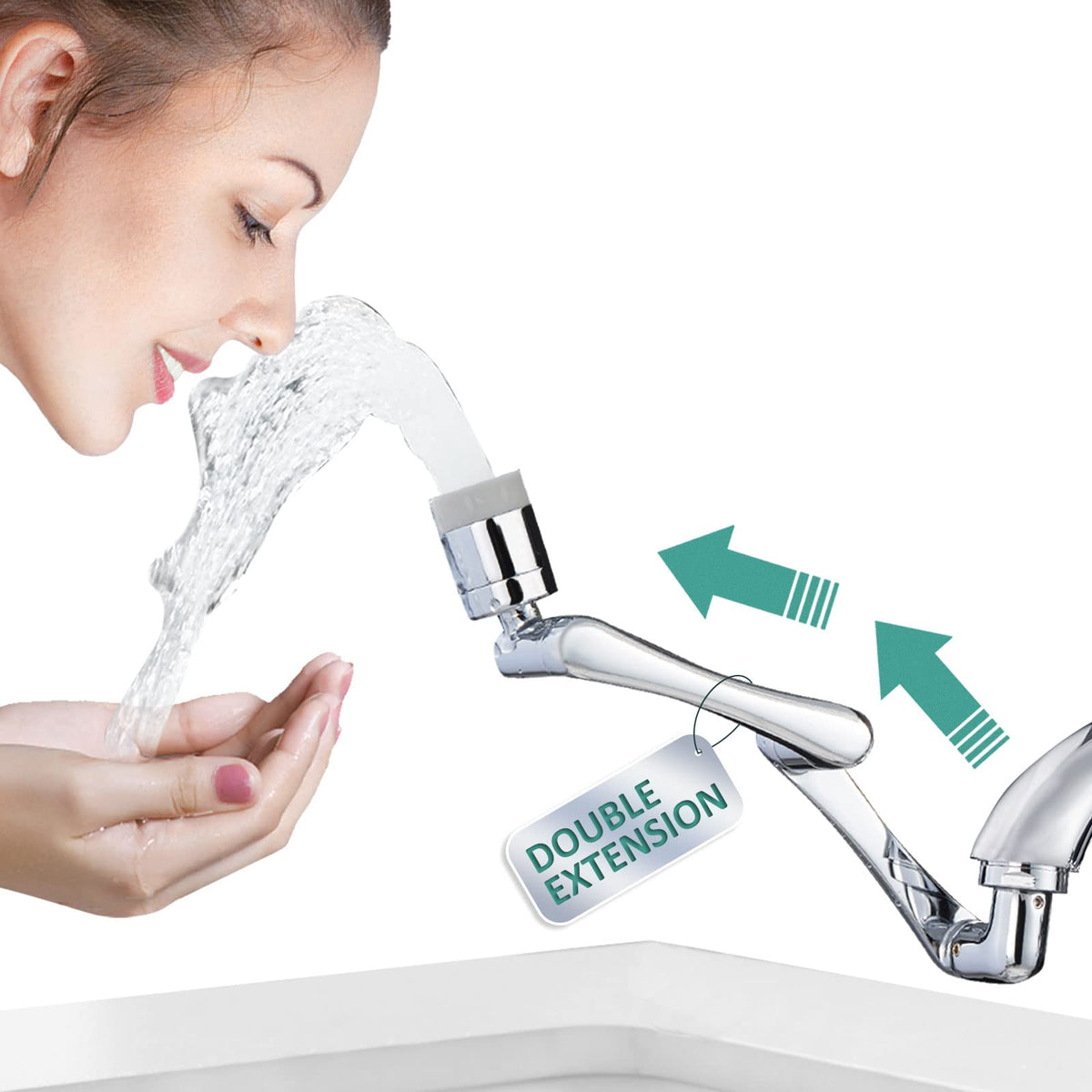 Patented CECEFIN Swivel Faucet Extender Sink Aerator NSF/ANSI 372 Standard