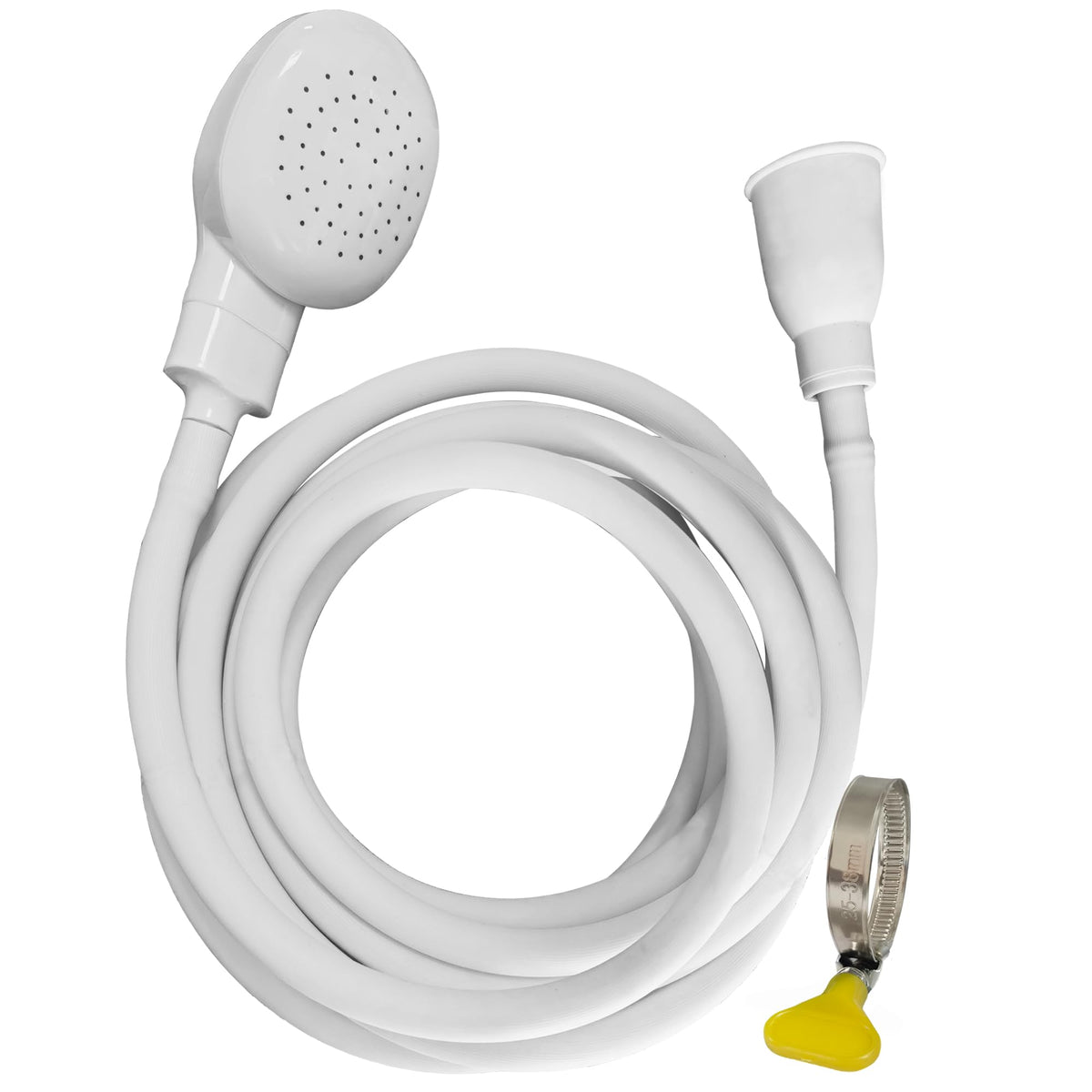 Portable Shampoo Sink Spray Hose, Faucet Attachment with Nozzle for Hair Washing, Baby & Pet Bathing, Vegetable Rinsing, White (White, 3M/9.84FT)