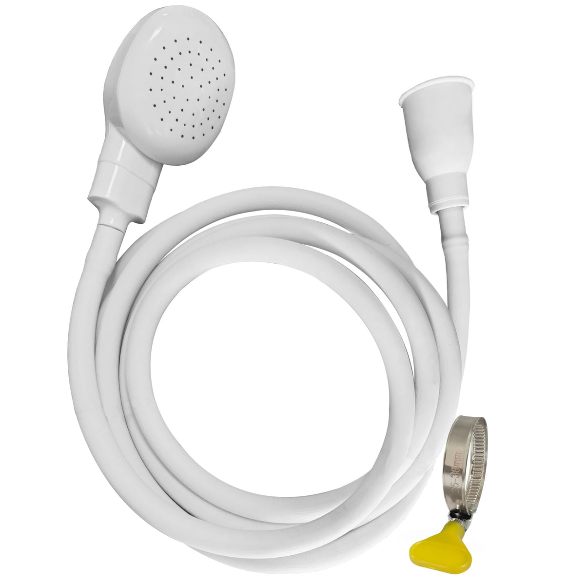 Portable Shampoo Sink Spray Hose, Faucet Attachment with Nozzle for Hair Washing, Baby & Pet Bathing, Vegetable Rinsing, White (White, 3M/9.84FT)
