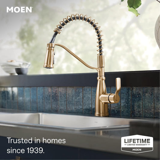 Moen 87886BZG Nolia Spring Pulldown Kitchen Faucet
