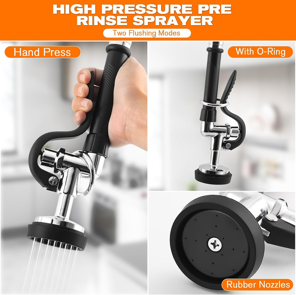 36" Height Commercial Faucet with Sprayer Commercial Sink Faucet