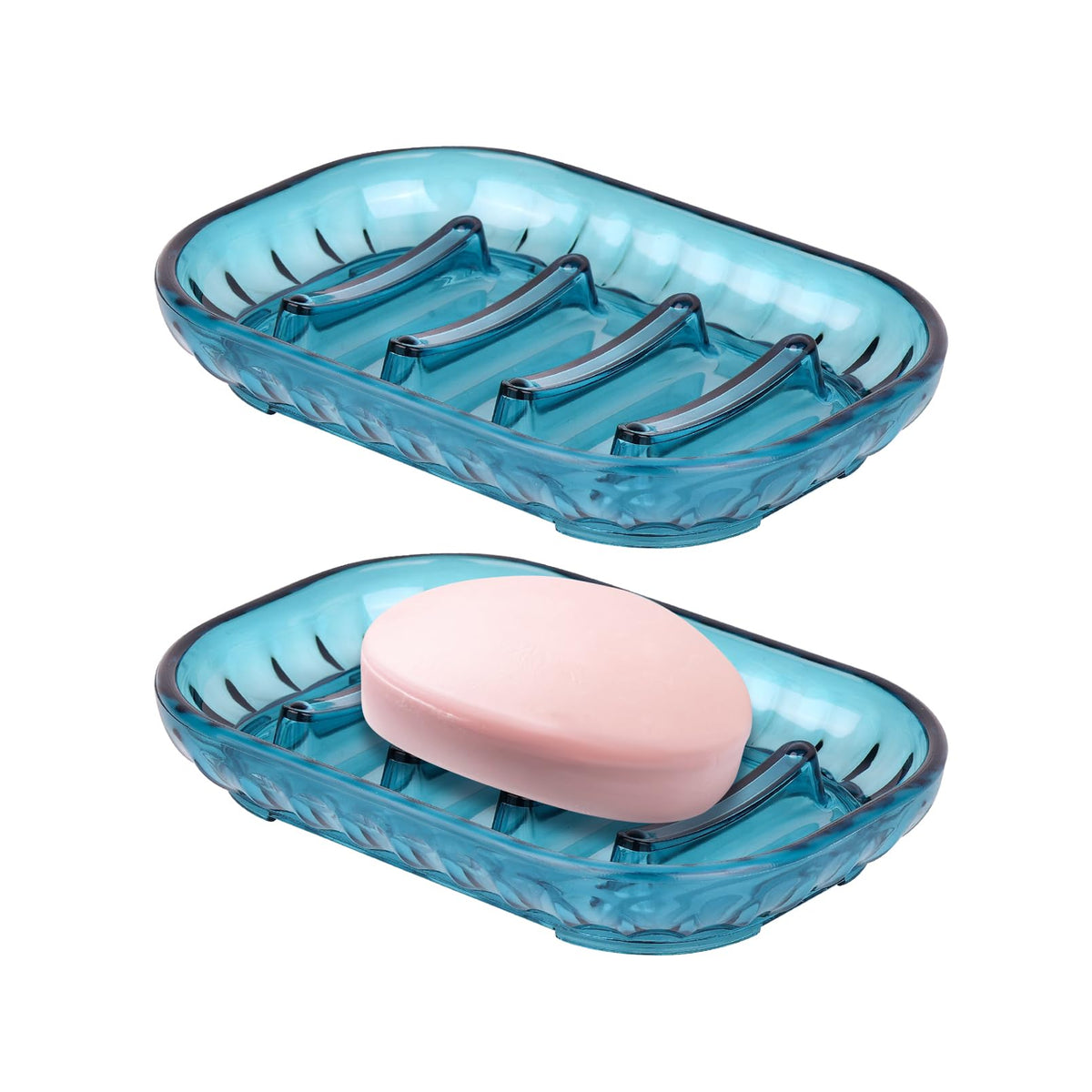 Soap Dish for Bar Soap, 2 Pack Bathroom Soap Dishes Soap Tray