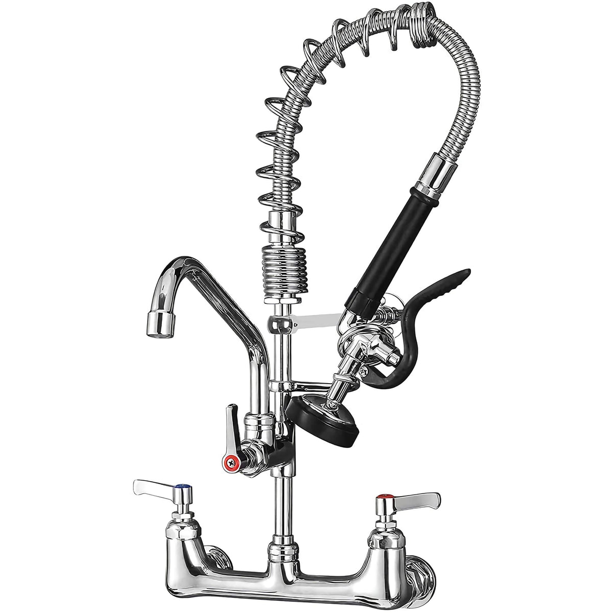 Commercial Sink Faucet with Sprayer 36 inch Commercial Faucet Pre Rinse Sprayer 8 inch Wall Mount Center with 12 inch Add on Spout