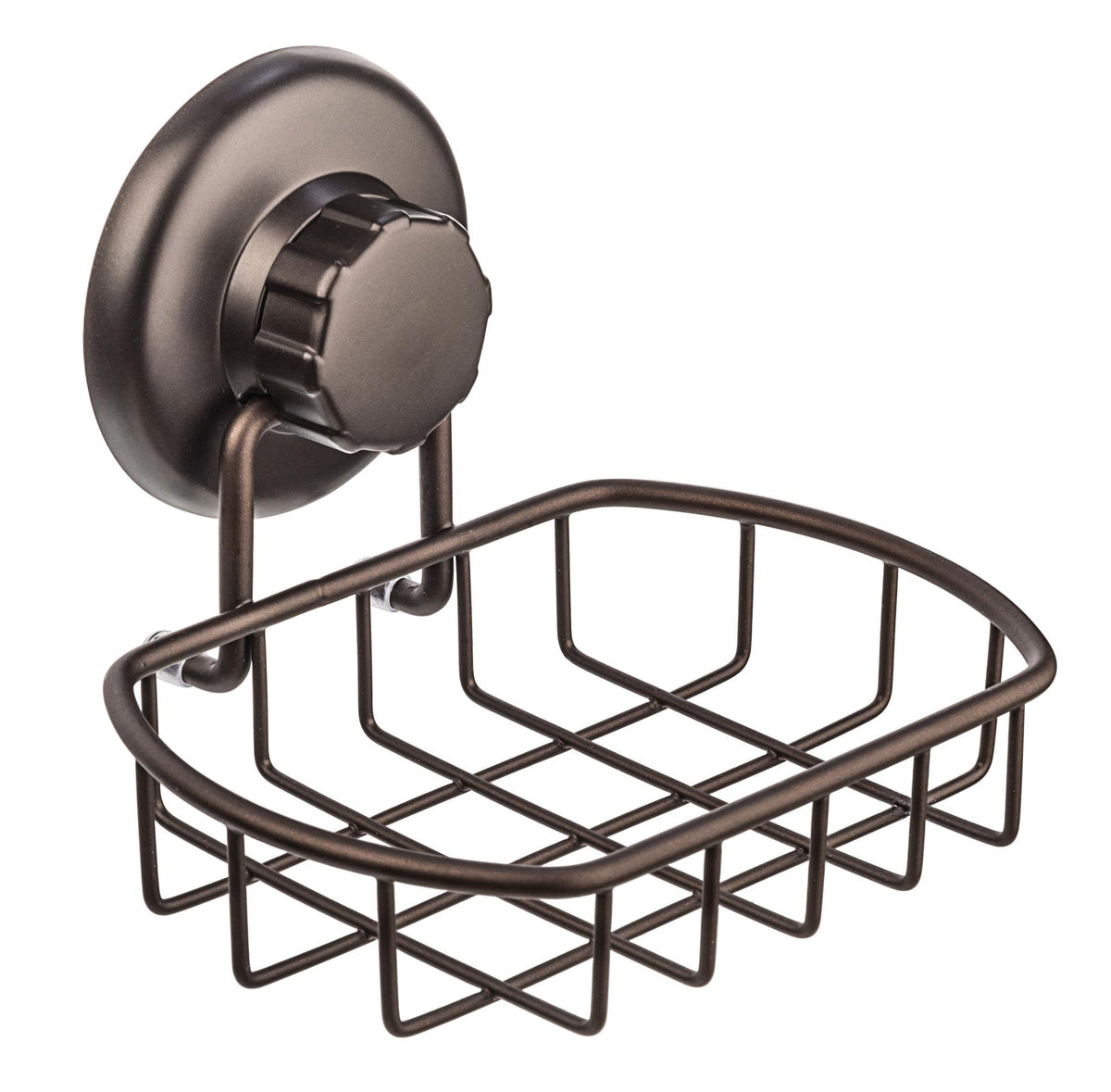 HASKO 2 Pack Suction Cup Soap Dish for Shower Wall, Rustproof Stainless Steel, Shower Soap Holder with Hooks, Includes Optional No Drill Adhesive Mount for Bathroom, 2 Soap Savers, Black