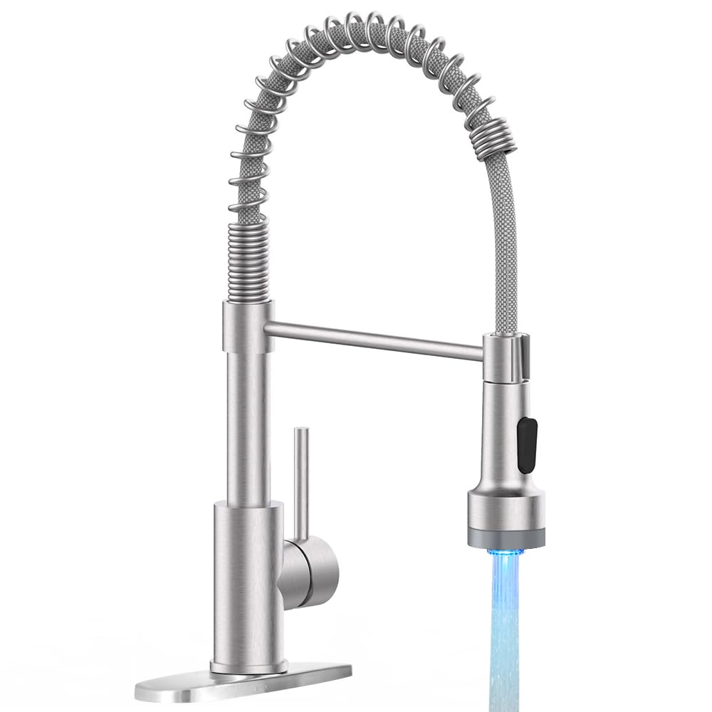 Kitchen Faucet with Pull Down Sprayer Brushed Nickel