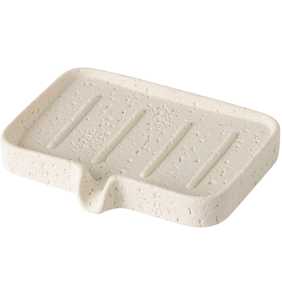 Soap Dish, Simple Oval Bar Soap Holders, Self Draining, Beige