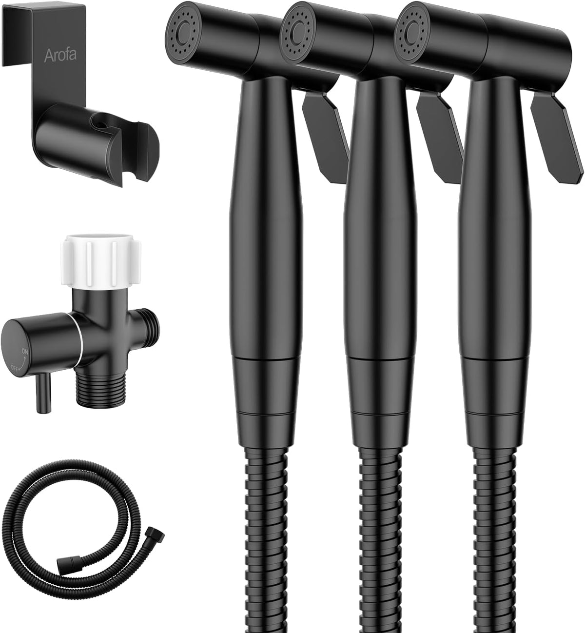 Arofa 3 Pack Handheld Bidet Sprayer for Toilet, Adjustable Water Pressure