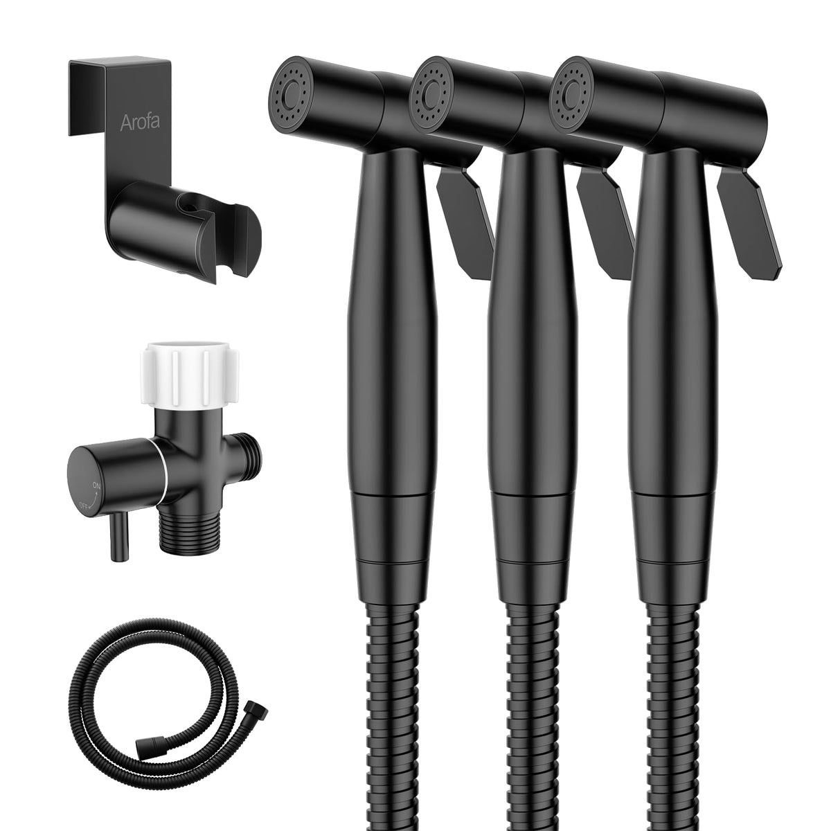 Arofa 3 Pack Handheld Bidet Sprayer for Toilet, Adjustable Water Pressure