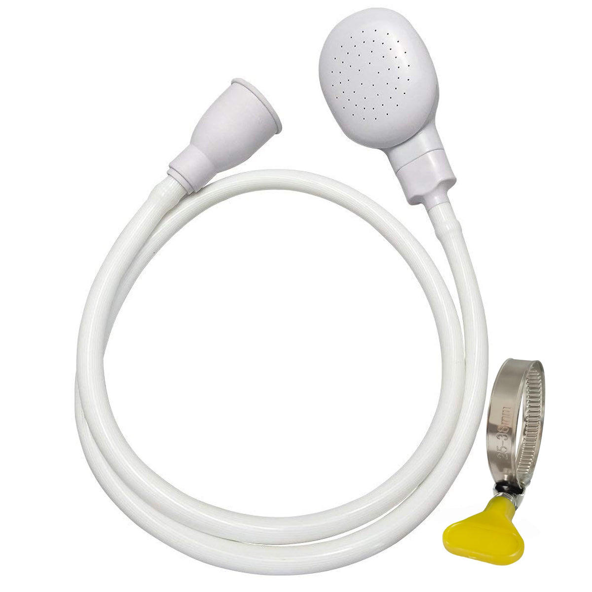 Portable Shampoo Sink Spray Hose, Faucet Attachment with Nozzle for Hair Washing, Baby & Pet Bathing, Vegetable Rinsing, White (White, 3M/9.84FT)