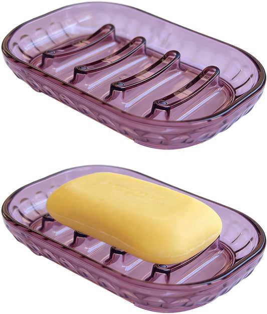 Soap Dish for Bar Soap, 2 Pack Bathroom Soap Dishes Soap Tray