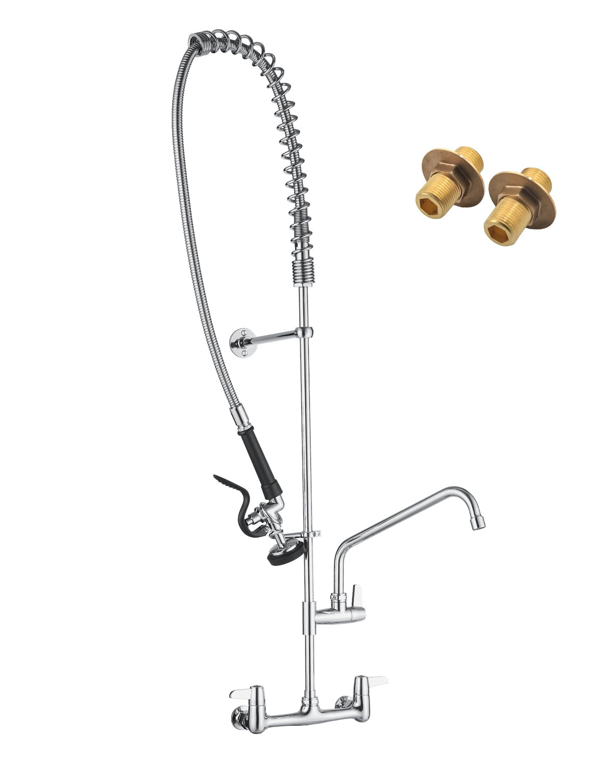 CENOSA 25" Commercial Sink Faucet Wall Mount with Pre-Rinse Sprayer