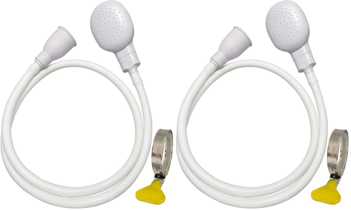 Portable Shampoo Sink Spray Hose, Faucet Attachment with Nozzle for Hair Washing, Baby & Pet Bathing, Vegetable Rinsing, White (White, 3M/9.84FT)