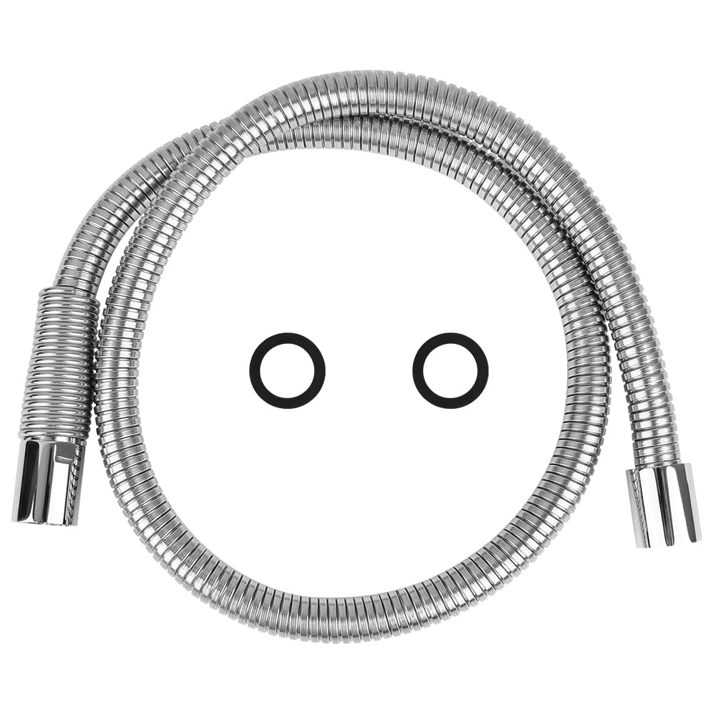 60 Inch Commercial Pre Rinse Sprayer Hose 1.42 GPM Pre Rinse Faucet Hose for Kitchen Sink Faucet, Flexible Stainless Commercial Kitchen Dish Spray Hose Replacement Kit