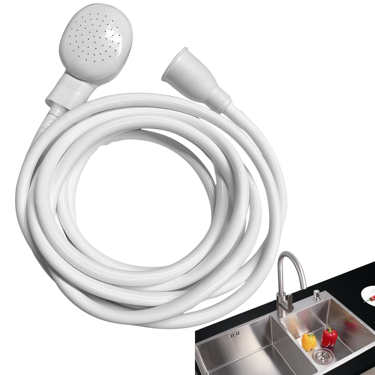 9.84FT Sink Spray Hose,Portable Rubber Sink Hose Sprayer for Bathing Pet