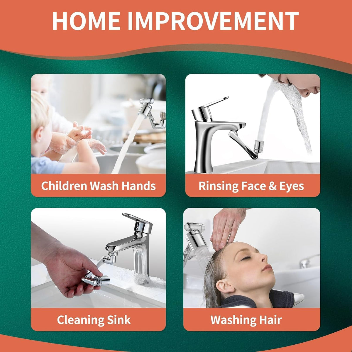 Patented CECEFIN Swivel Faucet Extender Sink Aerator NSF/ANSI 372 Standard