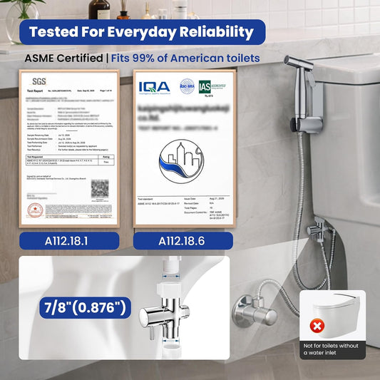 BRITULIF Handheld Bidet Sprayer for Toilet, Adjustable Pressure, Jet Spray