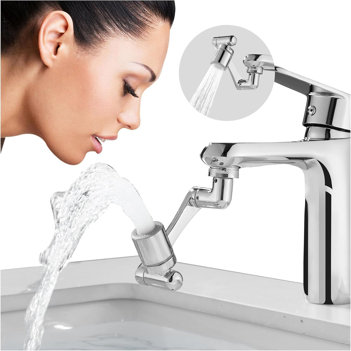 Patented CECEFIN Swivel Faucet Extender Sink Aerator NSF/ANSI 372 Standard