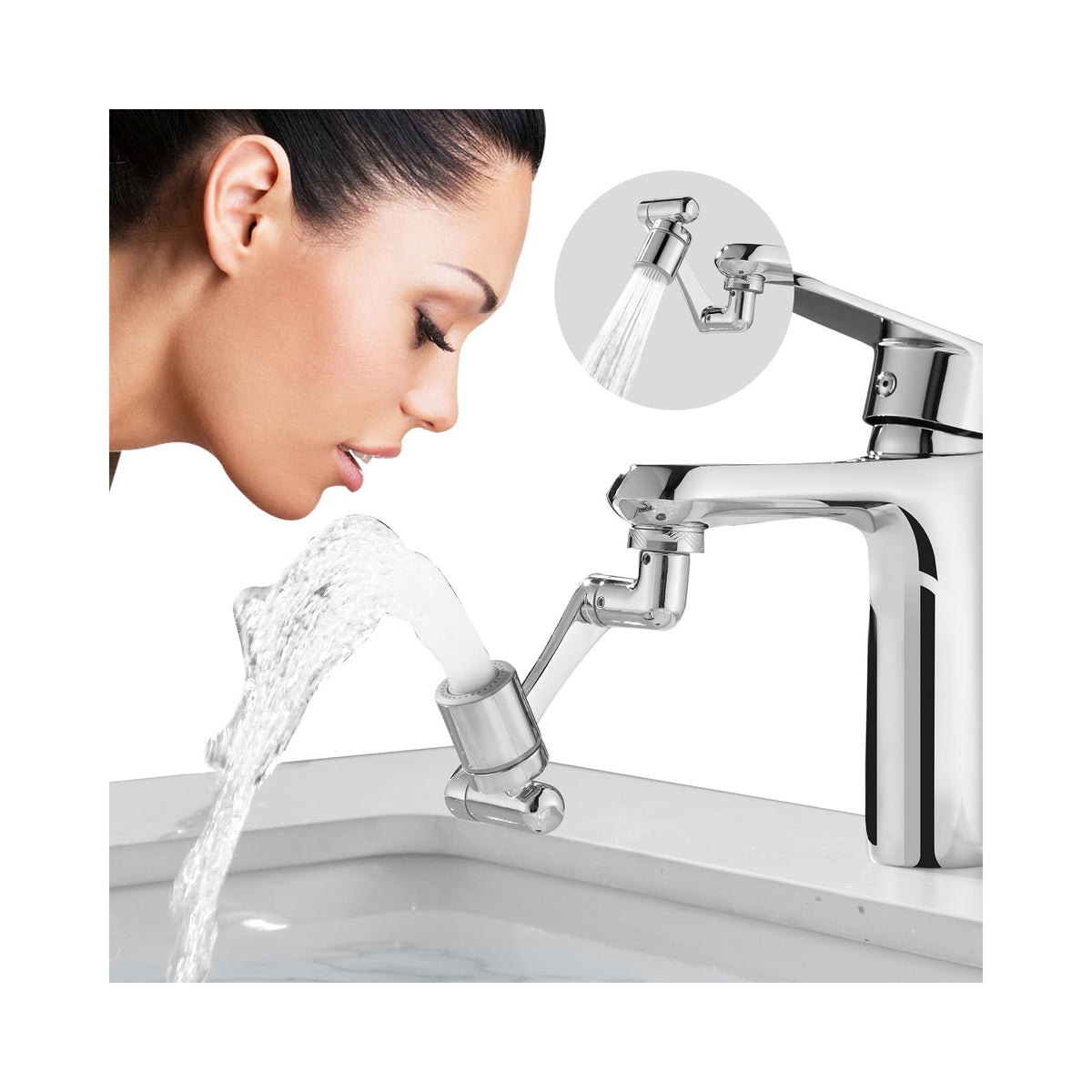 Patented CECEFIN Swivel Faucet Extender Sink Aerator NSF/ANSI 372 Standard