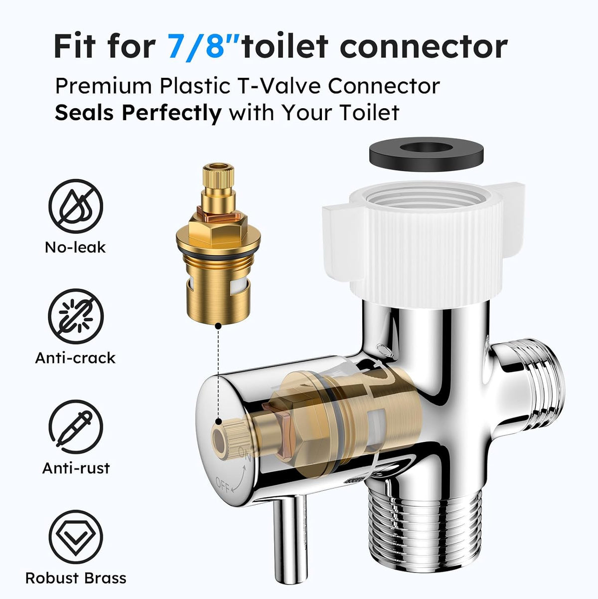 Arofa 3 Pack Handheld Bidet Sprayer for Toilet, Adjustable Water Pressure