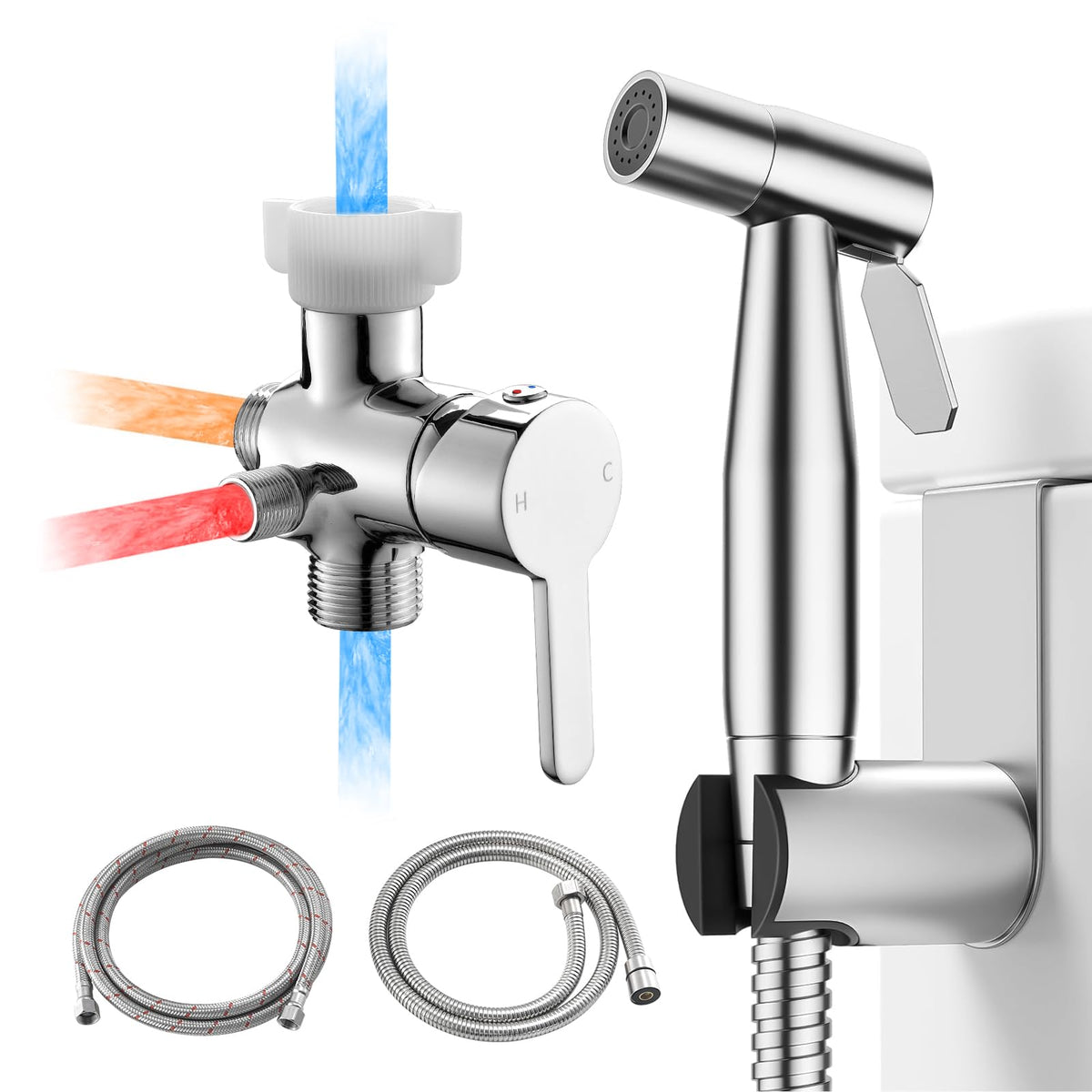 Handheld Bidet Sprayer, Muslim Shower, Adjustable Pressure