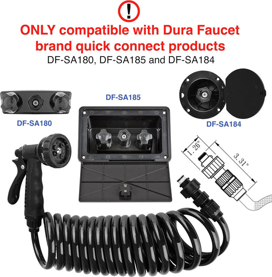 Dura Faucet DF-SA187-BK RV Exterior Quick Connect Sprayer (Black)