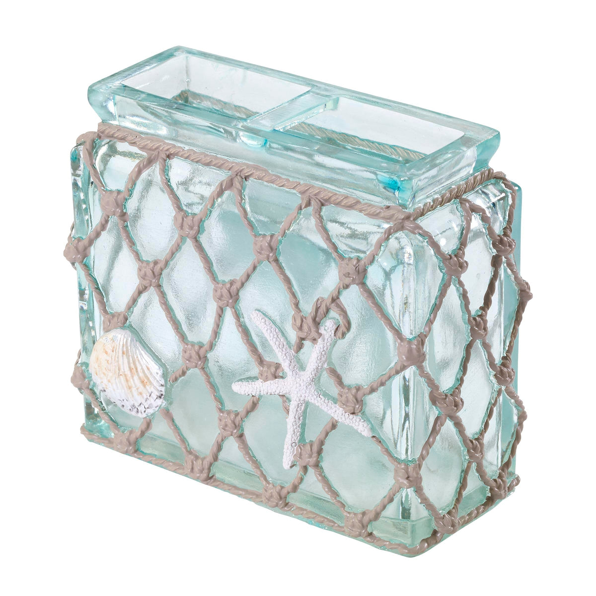 Avanti Linens - Seaglass Soap Dish, Hand Painted Resin Soap Holder